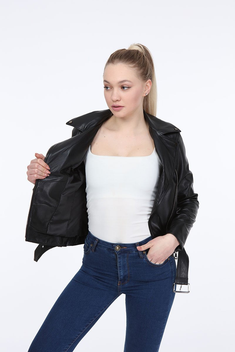 AILE Irene Leather Biker Jacket – Turkish Finds