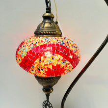 Load image into Gallery viewer, Copper Filigree Authentic Swan Neck Table Lamp - Red Wave