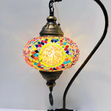 Load image into Gallery viewer, Copper Filigree Authentic Swan Neck Table Lamp - Lemon Lime