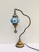Load image into Gallery viewer, Copper Filigree Table Lamp -  Blue Starburst