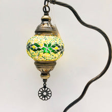 Load image into Gallery viewer, Copper Filigree Table Lamp -  Green Wave Star