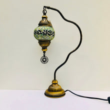 Load image into Gallery viewer, Copper Filigree Table Lamp -  Green Wave Star