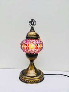 Filigree Mosaic Table Lamp - Purple Leaf