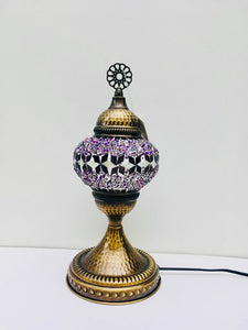 Filigree Mosaic Table Lamp - Purple Leaf