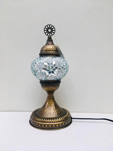 Filigree Mosaic Table Lamp - Silver Star