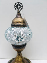 Load image into Gallery viewer, Filigree Mosaic Table Lamp - Silver Star