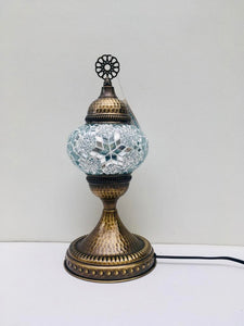 Filigree Mosaic Table Lamp - Silver Star