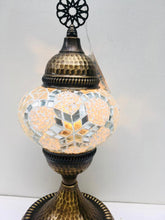 Load image into Gallery viewer, Filigree Mosaic Table Lamp - Yellow Star