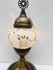 Filigree Mosaic Table Lamp - Yellow Star