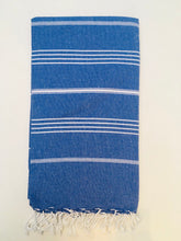 Load image into Gallery viewer, Soft Peshtemal - Turkish Bath/Beach Towel – Blue