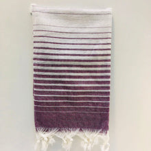 Load image into Gallery viewer, Soft Peshtemal - Turkish Bath/Beach Towel – Straw Stripe Plum