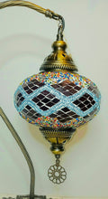 Load image into Gallery viewer, Copper Filigree Authentic Swan Neck Table Lamp -  PInk Diamonds
