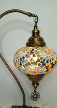 Load image into Gallery viewer, Copper Filigree Authentic Swan Neck Table Lamp - Three Moons