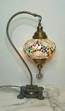 Load image into Gallery viewer, Copper Filigree Authentic Swan Neck Table Lamp - Three Moons