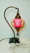 Load image into Gallery viewer, Copper Filigree Authentic Swan Neck Table Lamp - Twin Orbs