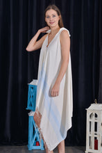 Load image into Gallery viewer, Hooded Sleeveless Peshtemal Cover Up - Light Blue