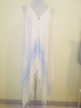Load image into Gallery viewer, Hooded Sleeveless Peshtemal Cover Up - Light Blue