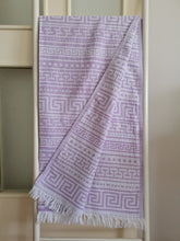 Load image into Gallery viewer, Super Soft Peshtemal - Turkish Bath/Beach Towel – Double Layer Greek Lilac