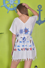 Load image into Gallery viewer, Peshtemal Belted Cover Up with Tassel - SHIP design
