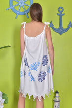 Load image into Gallery viewer, Peshtemal Spaghetti Strap Cover Up with Tassel - REEF