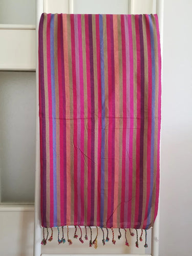 Peshtemal - Turkish Bath/Beach Towel – Colorful Pink