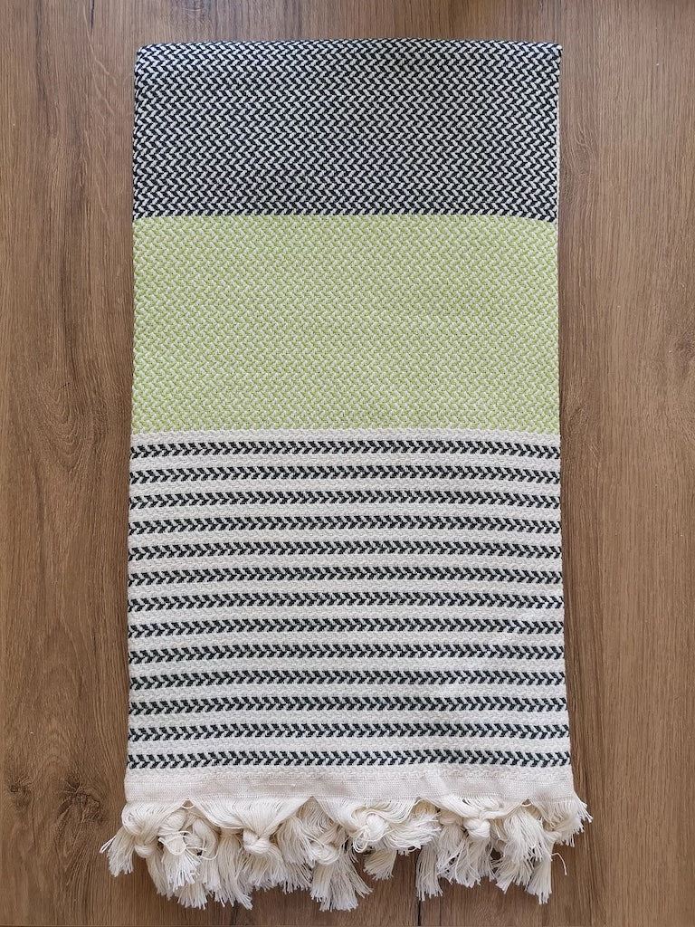 Soft Peshtemal - Turkish Bath/Beach Towel – Straw Green