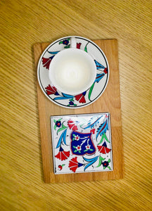 Single Turkish Coffee Cup with Saucer and Tray - Set J