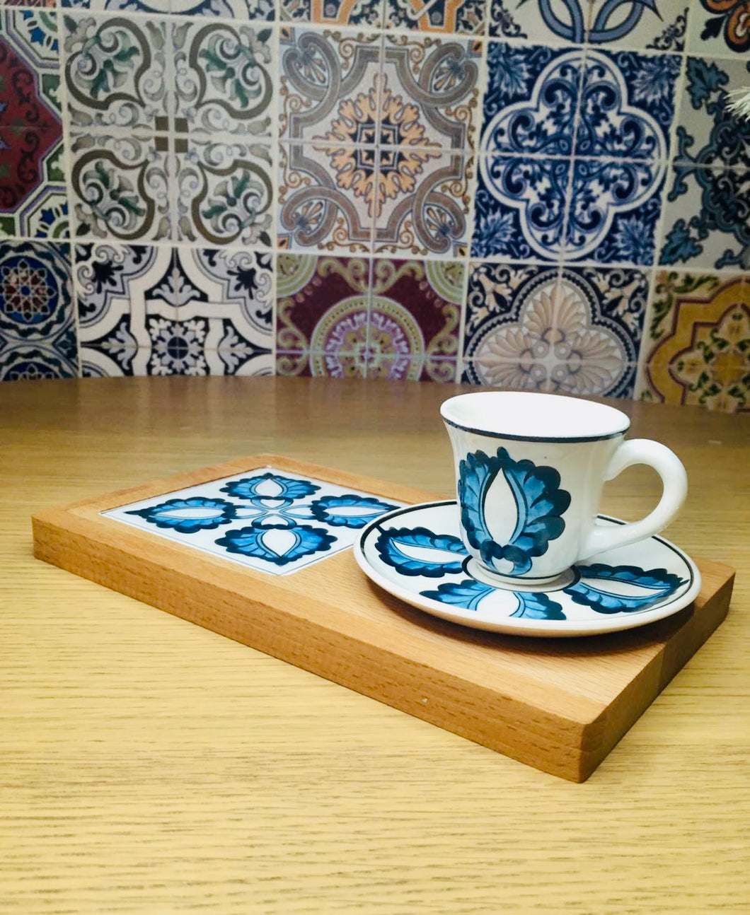 Single Turkish Coffee Cup with Saucer and Tray - Set A