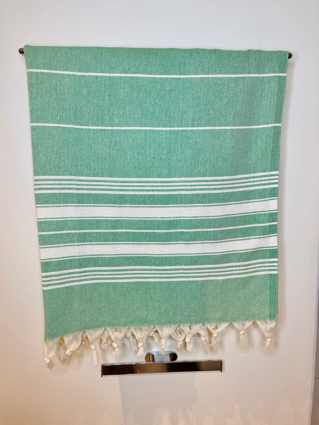 Soft Peshtemal - Turkish Bath/Beach Towel – Herringbone Green