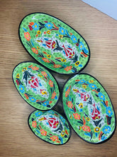 Load image into Gallery viewer, Turkish Hand-Painted Decorative or Dining Nesting Bowls (4-piece) - Green