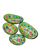 Load image into Gallery viewer, Turkish Hand-Painted Decorative or Dining Nesting Bowls (4-piece) - Green