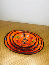 Load image into Gallery viewer, Turkish Hand-Painted Decorative or Dining Nesting Bowls (4-piece) - Orange