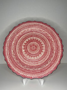 Turkish Hand Painted Ceramic Decorative Plate - Spiral B5