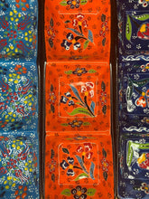 Load image into Gallery viewer, Turkish Ceramic 3-Section Rectangular Dish - Blue, Orange, Navy (3 pc. set)