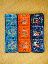 Load image into Gallery viewer, Turkish Ceramic 3-Section Rectangular Dish - Blue, Orange, Navy (3 pc. set)