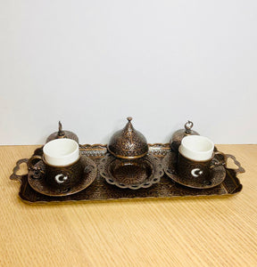 Turkish Coffee Set - Antique Copper