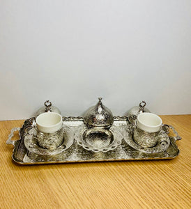 Turkish Coffee Set - Silver