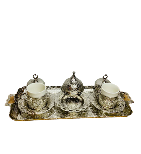 Turkish Coffee Set - Silver