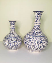 Load image into Gallery viewer, Turkish Decorative Vase - Blue Cotton Flowers (Medium)