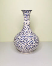 Load image into Gallery viewer, Turkish Decorative Vase - Blue Cotton Flowers (Big)