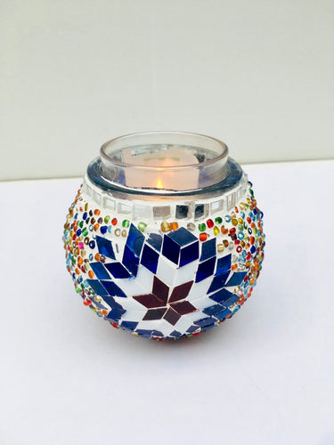 Turkish Glass Mosaic Candle Holder