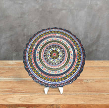 Load image into Gallery viewer, Turkish Hand Painted Ceramic Decorative Plate - Spiral D2