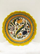 Load image into Gallery viewer, Turkish Hand Painted Ceramic Decorative Plate - Yellow Carnations