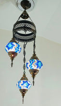 Load image into Gallery viewer, Turkish Mosaic 3-Glass Hanging Lamp