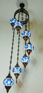 Turkish Mosaic 7- Lamp Chandelier