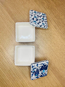 Turkish Ceramic Trinket/Jewelry Boxes - Blue Tulips