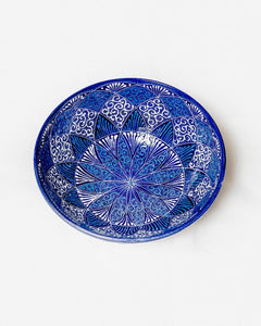 Turkish Hand-Painted Decorative Bowl or Serving Bowl - Blue Lace