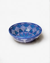 Load image into Gallery viewer, Turkish Hand-Painted Decorative Bowl or Serving Bowl - Blue Lace