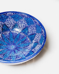 Turkish Hand-Painted Decorative Bowl or Serving Bowl - Blue Lace