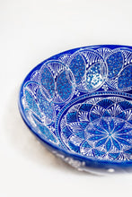 Load image into Gallery viewer, Turkish Hand-Painted Decorative Bowl or Serving Bowl- Blue Flower
